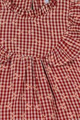 Girl's Checkered Kurti Top